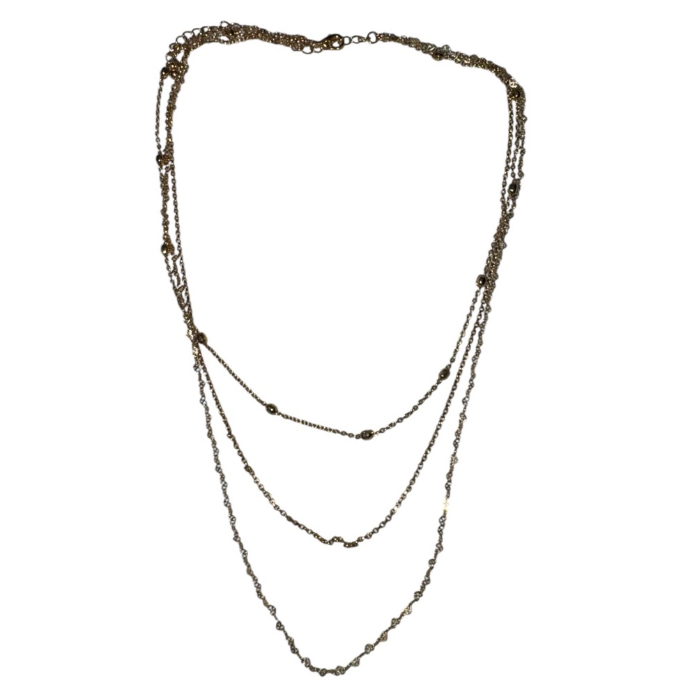 NWOT Gold Triple Layered Necklace